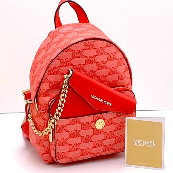 Michael Kors Handbags - MICHAEL KORS DARK DARK SANGRIA SIGNATURE
Maisie Extra-Small Logo 2-in-1 Backpack
